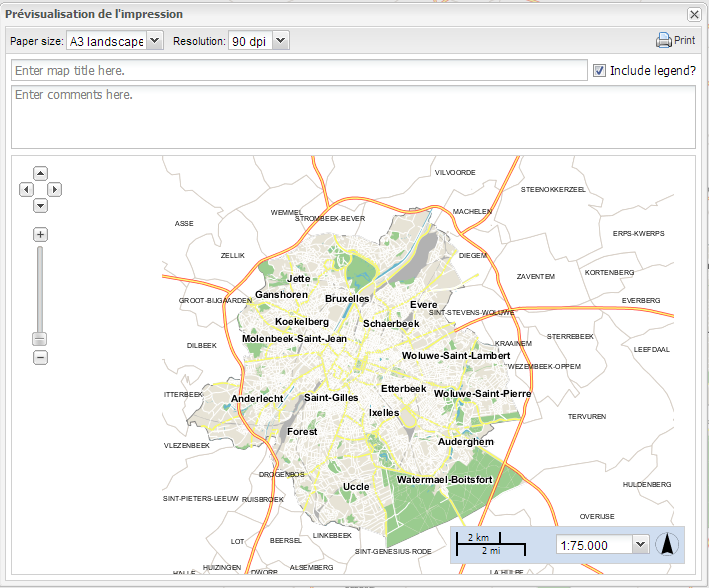 prévisualisation impression